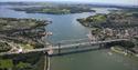 Tamar Bridge with view of the River Tamar