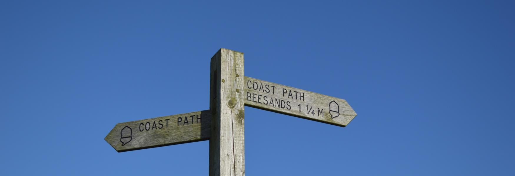 Beesands Coastal Path Sign