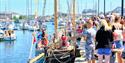 Historic Tall Ship at Pirates Weekend in Plymouth