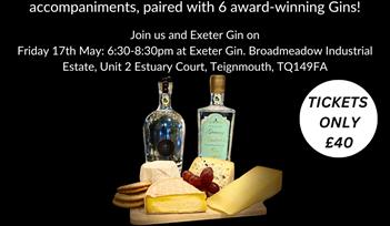 Cheese and Exeter Gin tasting experience