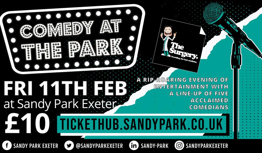 comedy evening night sandy park stadium comedians