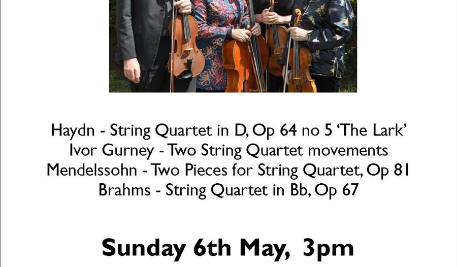 Divertimento String Quartet concert, May 6th, 3pm, Kingsbridge