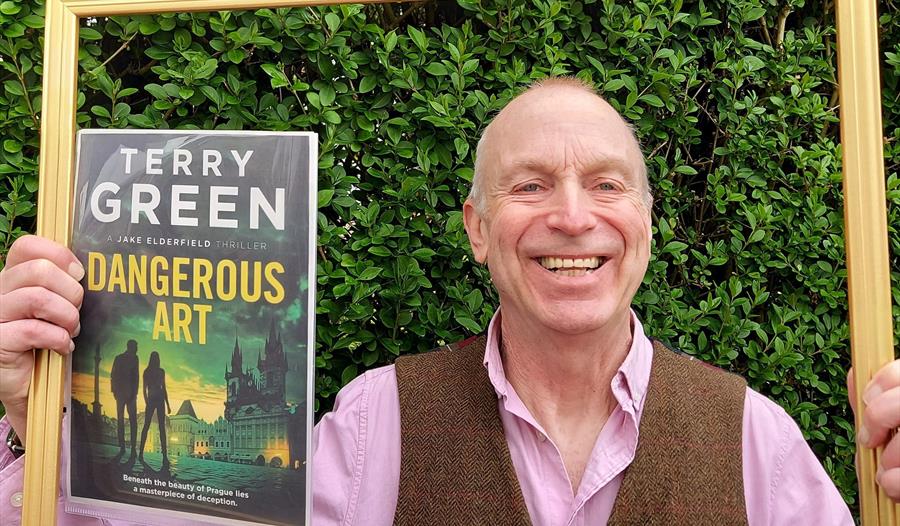 Crime writer Terry Green with the cover of his book Dangerous Art Crime writer Terry Green with the cover of his book Dangerous Art