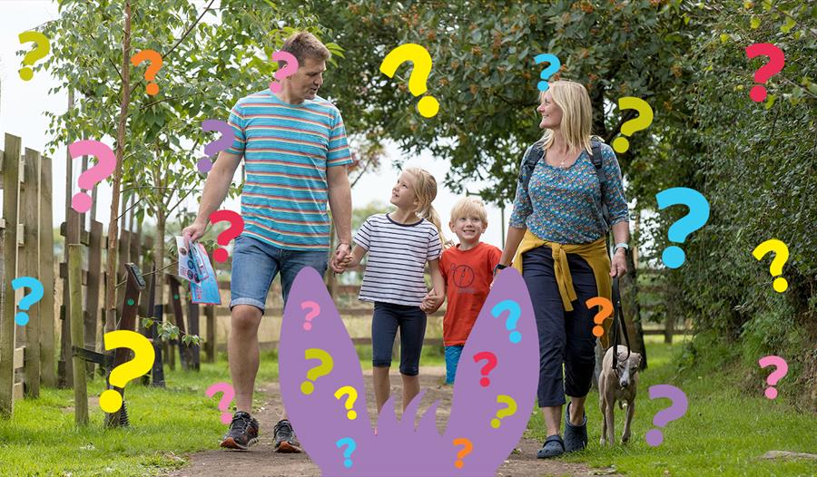 Family enjoy summer Guess Who Trail at The Donkey Sanctuary