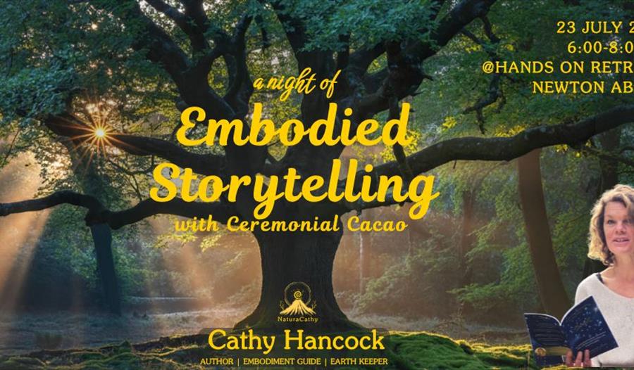 Author NaturaCathy reading book, storytelling, under big Mama Earth Tree Author NaturaCathy reading book, storytelling, under big Mama Earth Tree