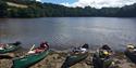 canoeing on the river dart