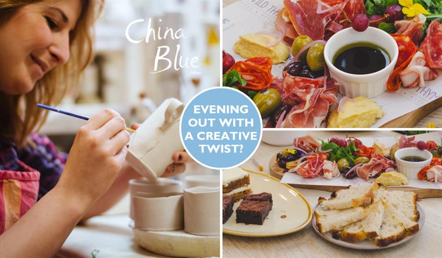 Festive Themed Paint & Dine - China Blue Festive Themed Paint & Dine - China Blue