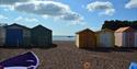 Teignmouth River Beach with beach huts