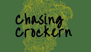 Text against decorative background: 'Chasing Crockern'
