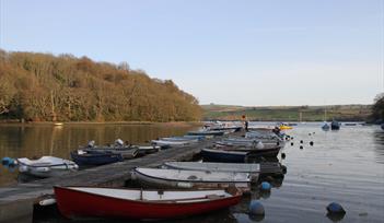 Photo of pontoon with boats at Stoke Gabriel