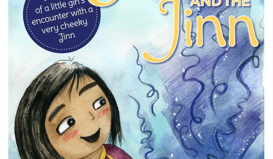 The image depicts an illustration of a young girl with the text starting from the top; AIK Productions present, a new play by Asif Khan for children a