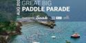 SUP paddle boarders English Riviera. Great big paddle parade.