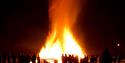 Photo of the Bonfire, taken from the background at Tar Barrels