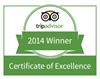 TripAdvisor Certificate of Excellence