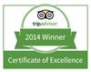 TripAdvisor Certificate of Excellence