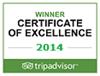 TripAdvisor - Certificate of Excellence