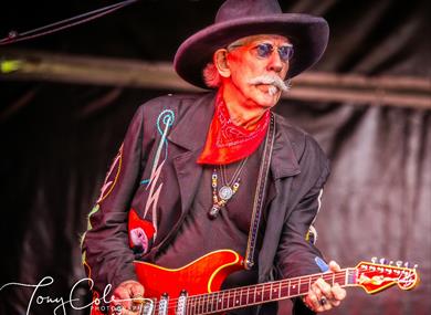 Image: Lighnin' Willie on stage performing at Norden Farm Centre for Arts in Maidenhead