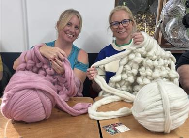 Arm Knitting Blanket