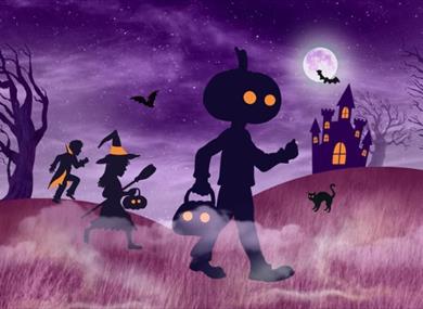 Halloween cartoon, October Half Term fun at Carisbrooke Castle, what's on, children event, Isle of Wight