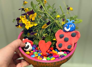 Make a children's mini summer garden at Leonardslee Lakes and Gardens in West Sussex 