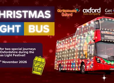 Christmas Light Bus at the Christmas Light Festival