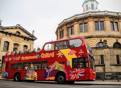 City Sightseeing Oxford outside the Radcliffe Camera