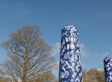 Feliciy Aylieff, Expression in Blue Exhibition credit National Trust photographer India Hobson
