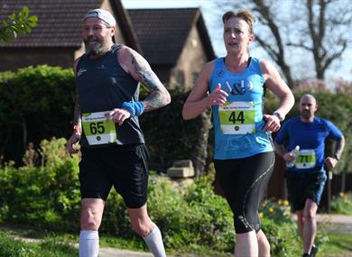 participants running on course