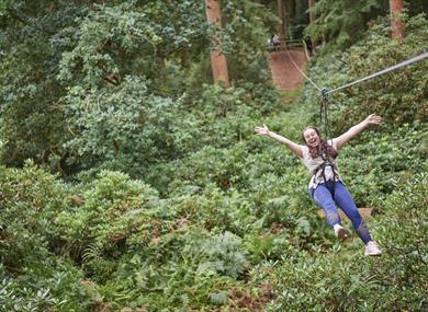 Go Ape Treetop Challenge at Tilgate Park, Crawley, Sussex