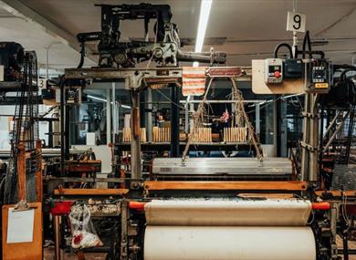 Industrial heritage machinery at Whitchurch Silk Mill
