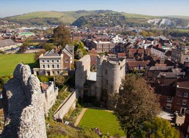 View of Lewes above Lewes Castle