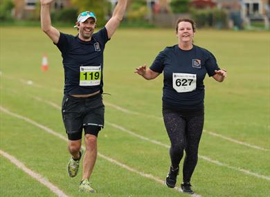 participants running on course