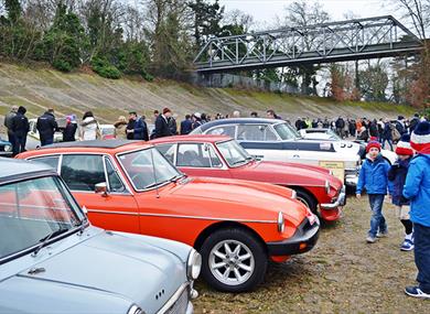 Classic car meet at Brooklands Museum