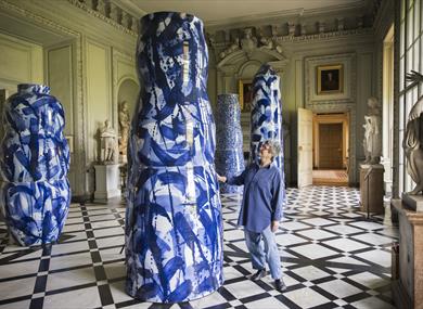Felicity Aylieff in the Marble Hall at Petworth House