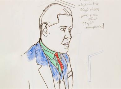 Patrick Caulfield (1936–2005), Study for 'Portrait of Juan Gris', 1963, Pencil and coloured pencil on paper, Wilson Gift through Art Fund (2006), © Th