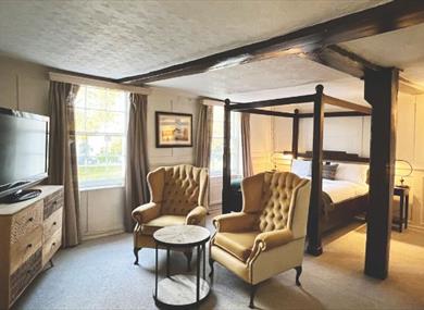Bedroom at The Talbot Hotel, Ripley, Surrey