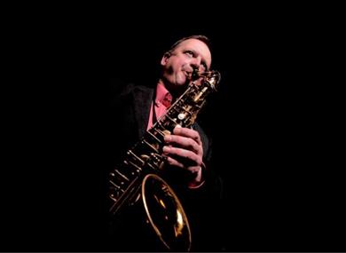 Image: Alan Barnes performing saxaphone