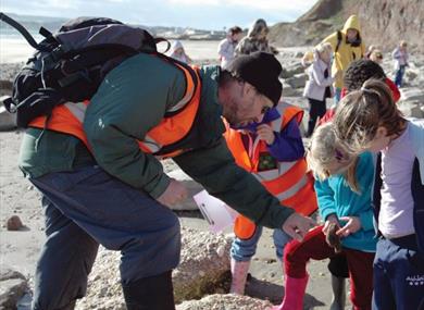 Fossil walk with team from Dinosaur Isle Museum
