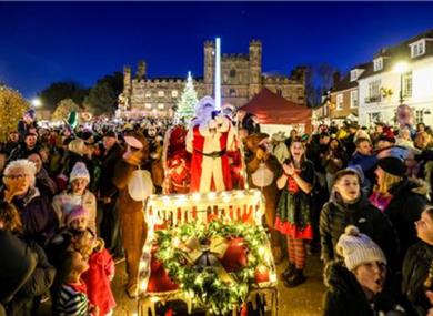 Battles Christmas Parade and Christmas Tree Light Switch on