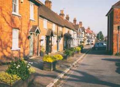 View down footpath in Beconsfield Old Town