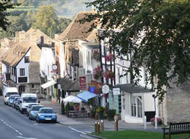 Looking down Burford's famous High Street