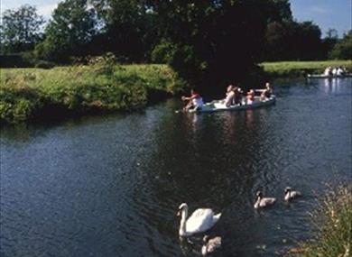 Pretty river in village of Barcombe, East Sussex
