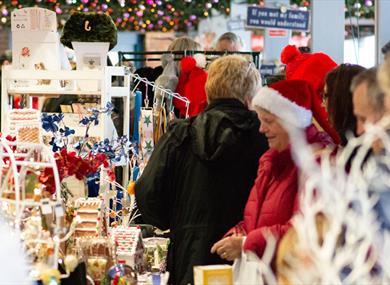 Shoppers enjoying the Festival of Christmas Markets at Port Solent