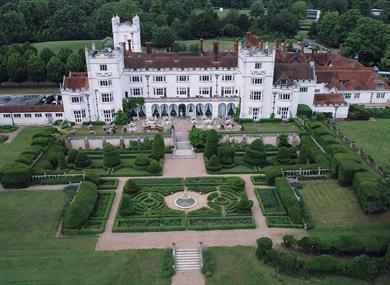 Aerial view of Danesfield House