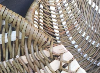a woven frame basket
