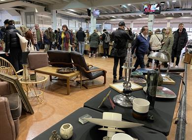 Subury Antiques Fair at Sandown Racecourse, Surrey