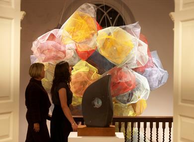 Visitors in the Gallery at night