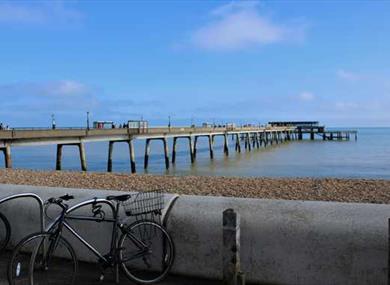 Side view of Deal Pier, Kent