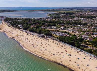 View over Christchurch Beach area, credit Bournemouth, Christchurch and Poole Tourism