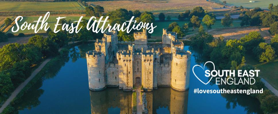 Discover historic castle tourist attractions in South East England, credit Bodiam Castle